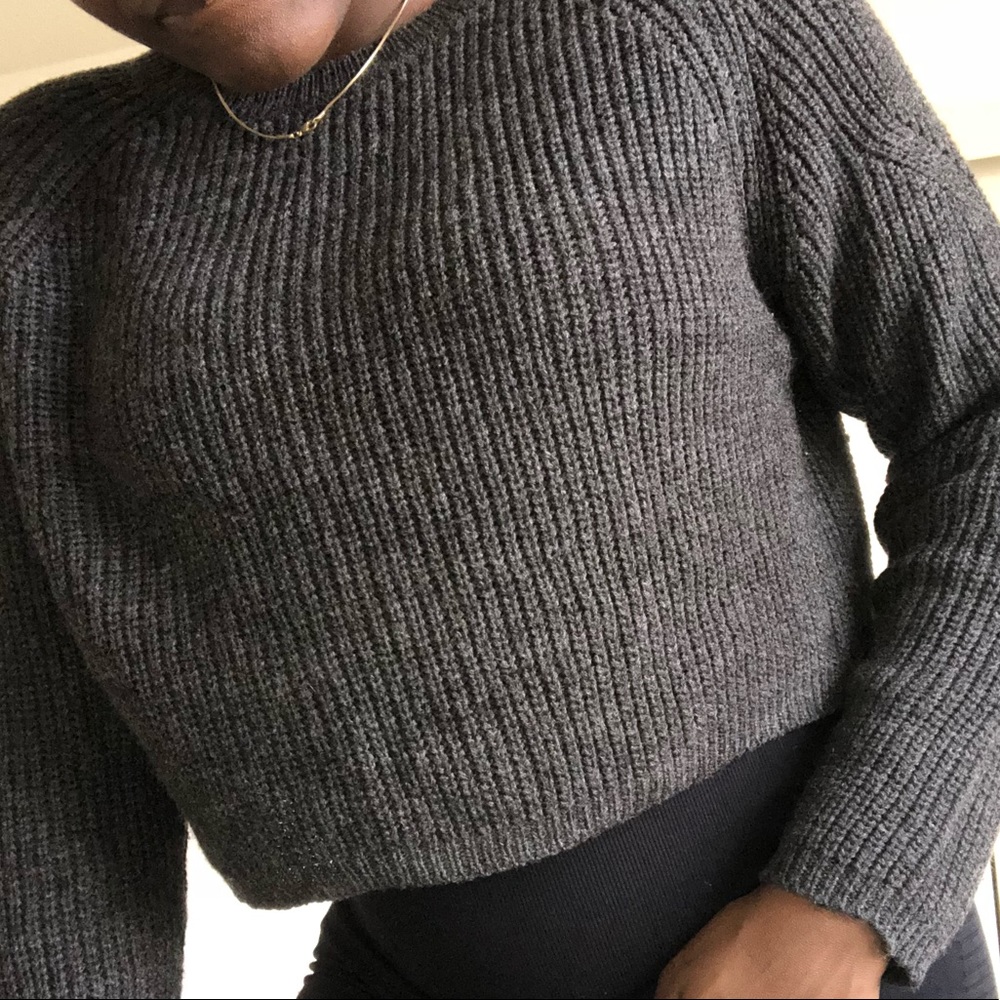 Cable Knit Cropped Sweater (F21) 🌞
